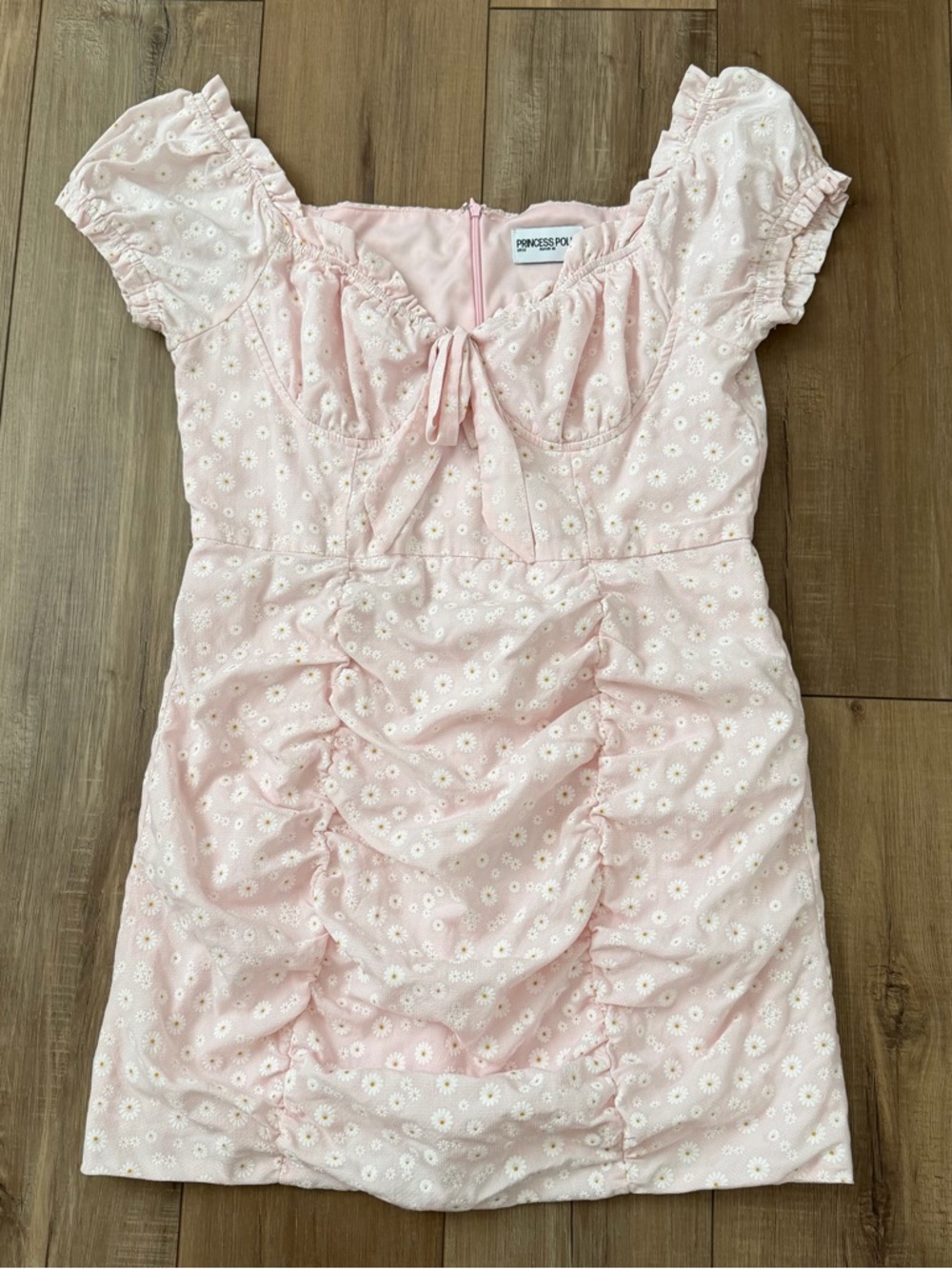 Princess Polly light pink floral Back To Paris Mini Dress - Picture 2 of 6